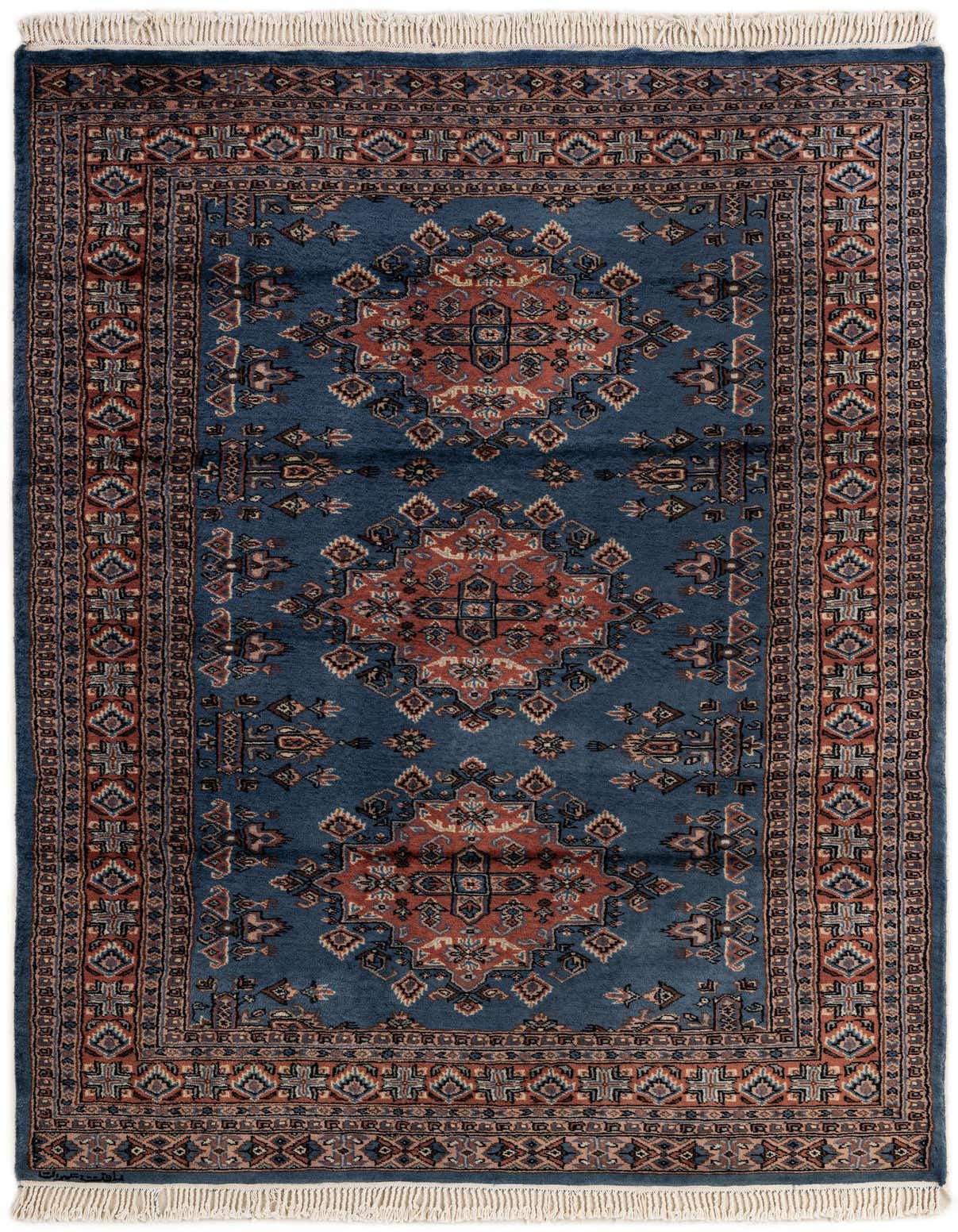 4' 2 x 6' 7 Hand Knotted Bokhara Wool Rug
