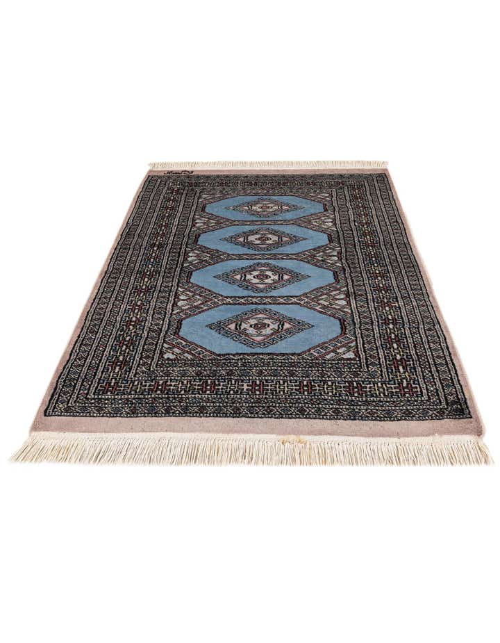 2' 9 x 4' Hand Knotted Bokhara Wool Rug
