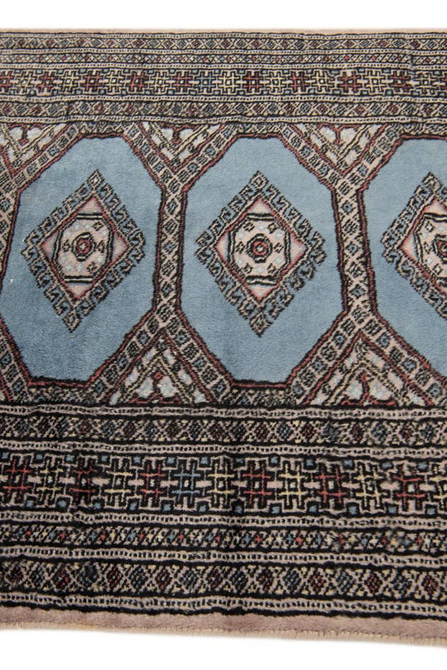 Detail image of 2' 9 x 4' Hand Knotted Bokhara Wool Rug
