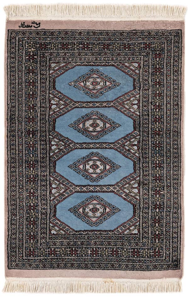 Detail image of 2' 9 x 4' Hand Knotted Bokhara Wool Rug
