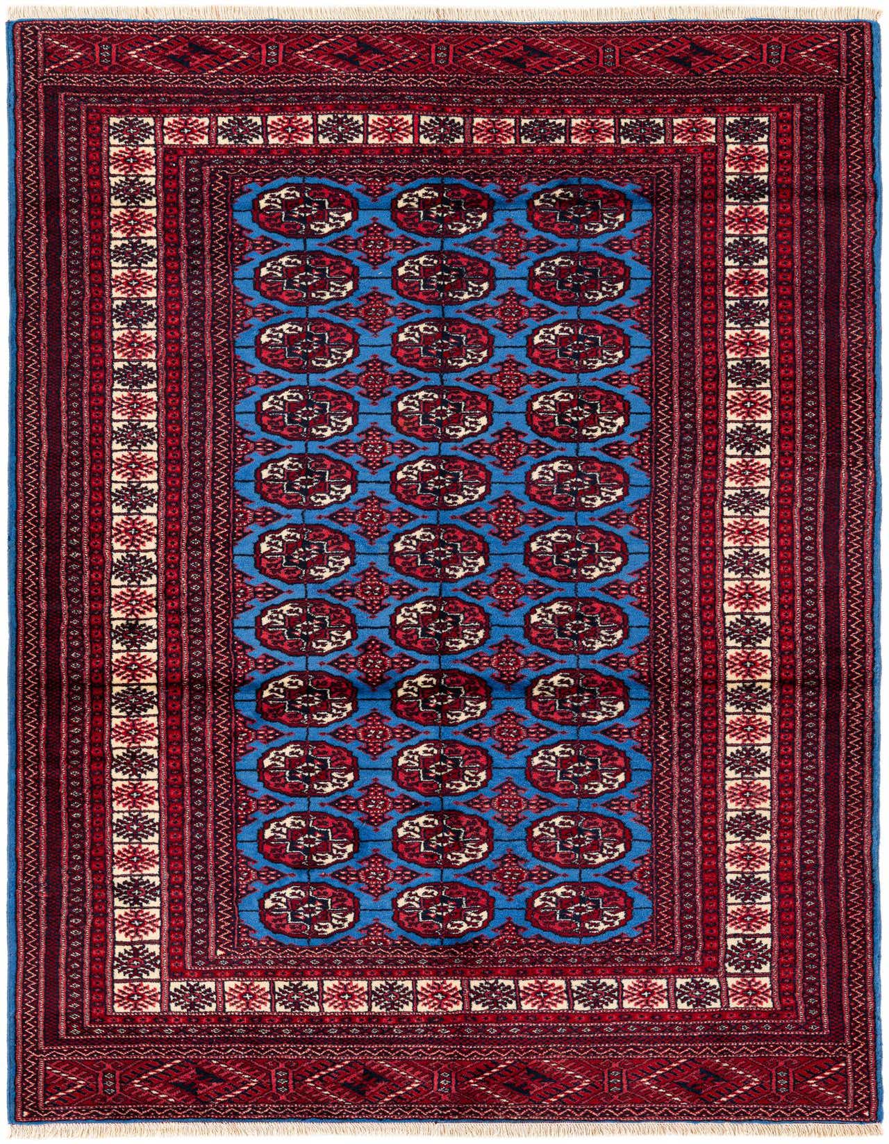 4' 2 x 6' 6 Hand Knotted Bokhara Wool Rug