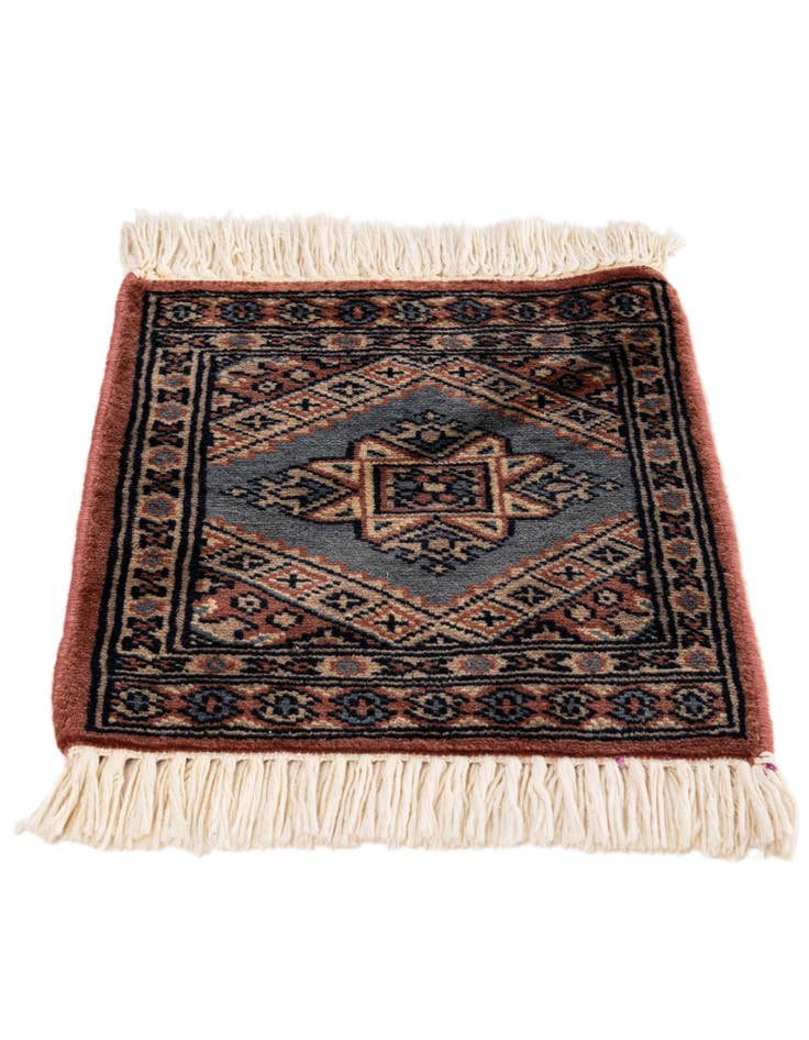 Detail image of 1' x 1' 4  Hand Knotted Bokhara Oriental Wool Rug