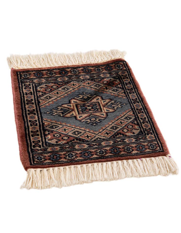 Detail image of 1' x 1' 4  Hand Knotted Bokhara Oriental Wool Rug