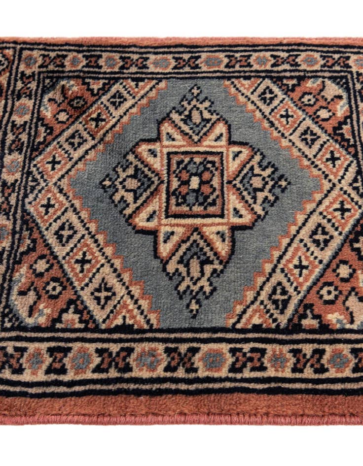 Detail image of 1' x 1' 4  Hand Knotted Bokhara Oriental Wool Rug