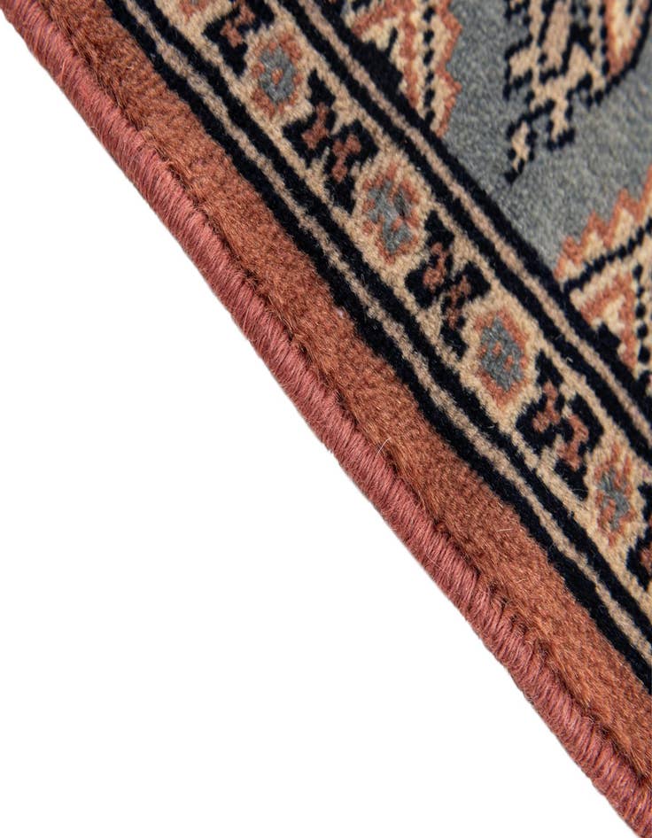 Detail image of 1' x 1' 4  Hand Knotted Bokhara Oriental Wool Rug