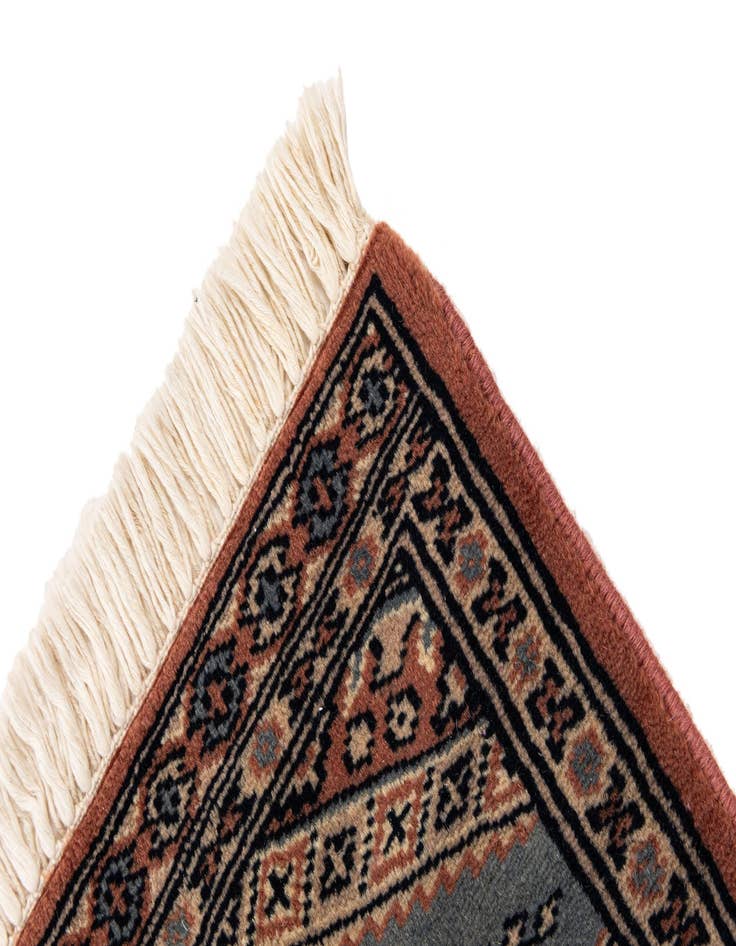 Detail image of 1' x 1' 4  Hand Knotted Bokhara Oriental Wool Rug