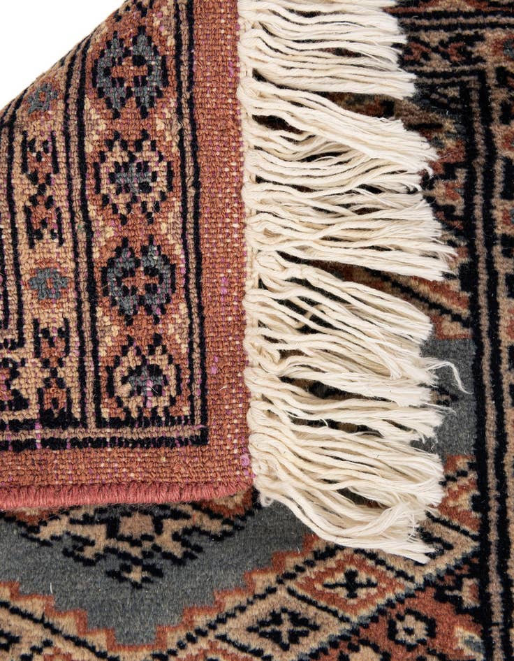 Detail image of 1' x 1' 4  Hand Knotted Bokhara Oriental Wool Rug