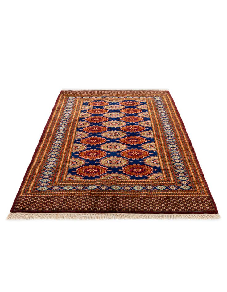 Detail image of 4' 3 x 5' 10  Hand Knotted Bokhara Oriental Wool Rug