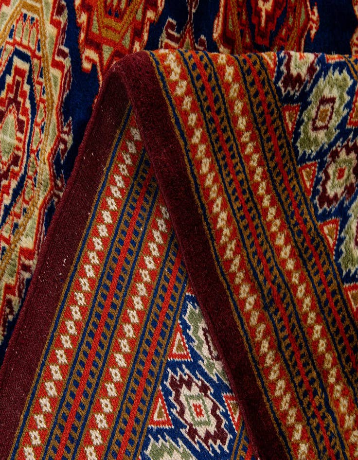 Detail image of 4' 3 x 5' 10  Hand Knotted Bokhara Oriental Wool Rug