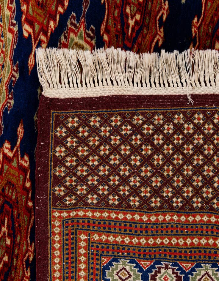 Detail image of 4' 3 x 5' 10  Hand Knotted Bokhara Oriental Wool Rug