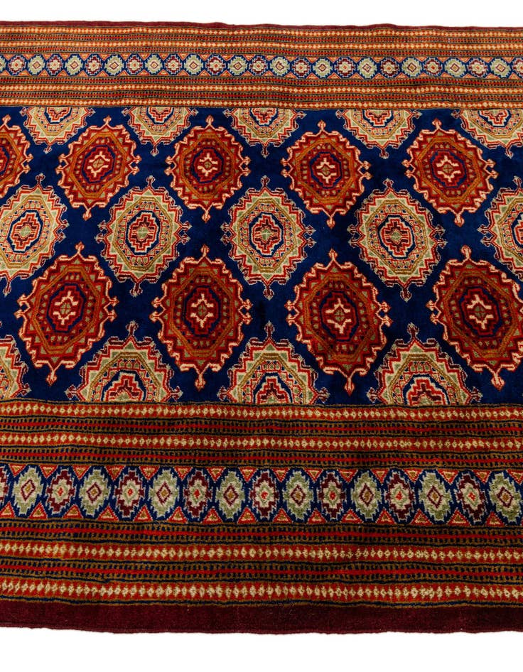 Detail image of 4' 3 x 5' 10  Hand Knotted Bokhara Oriental Wool Rug