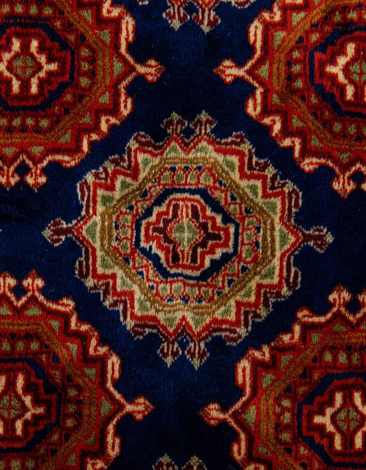 Detail image of 4' 3 x 5' 10  Hand Knotted Bokhara Oriental Wool Rug