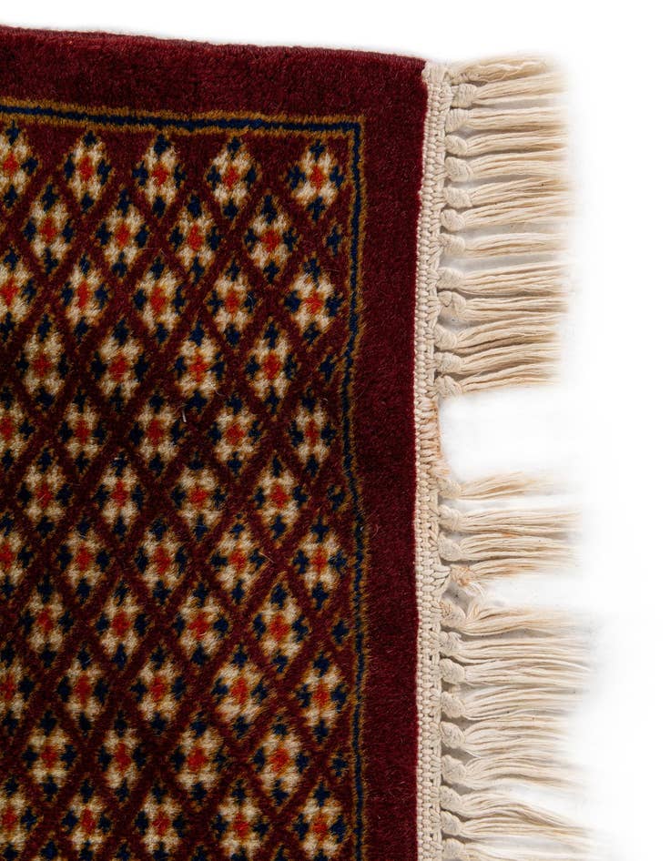 Detail image of 4' 3 x 5' 10  Hand Knotted Bokhara Oriental Wool Rug