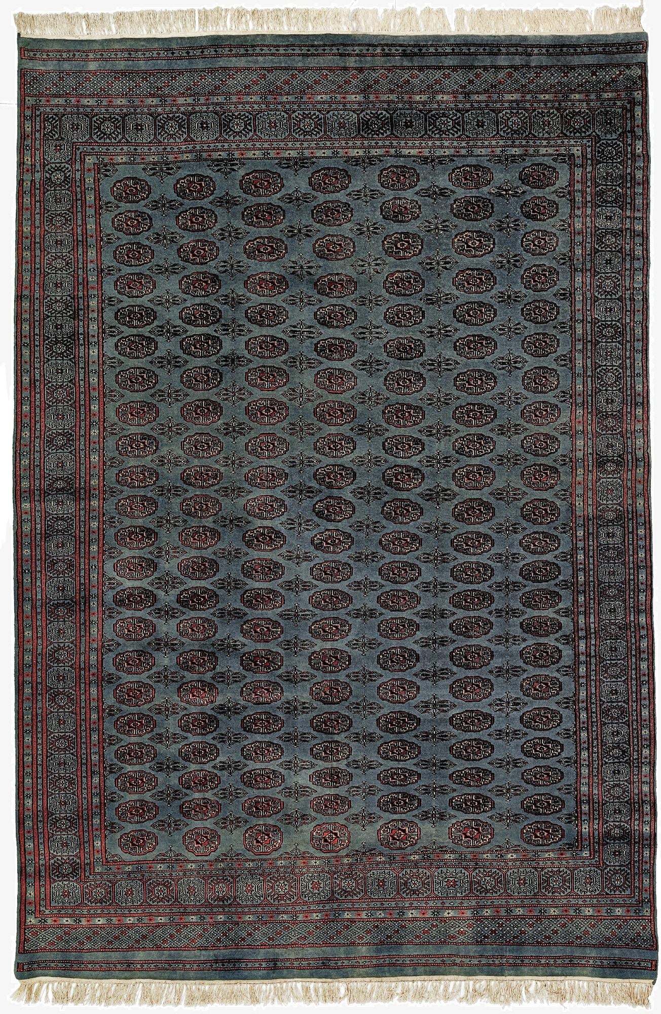 6' 7 x 9' 9  Hand Knotted Bokhara Wool Rug