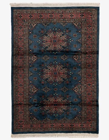 4' 3 x 6' Hand Knotted Bokhara Oriental Wool Rug