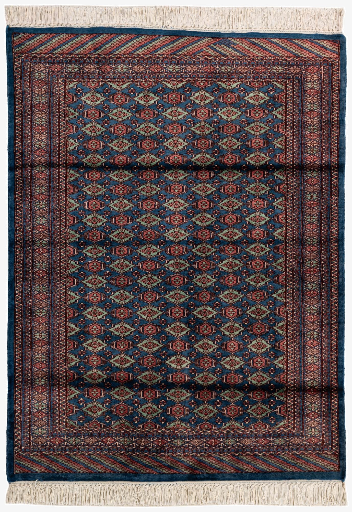 4' 2 x 5' 6  Hand Knotted Bokhara Oriental Wool Rug