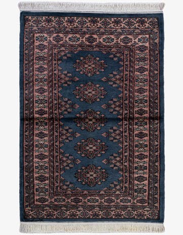 3' 2 x 4' 11 Hand Knotted Bokhara Oriental Wool Rug