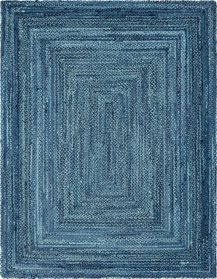 Detail image of 9' x 12'  Hand Braided Chindi Rug