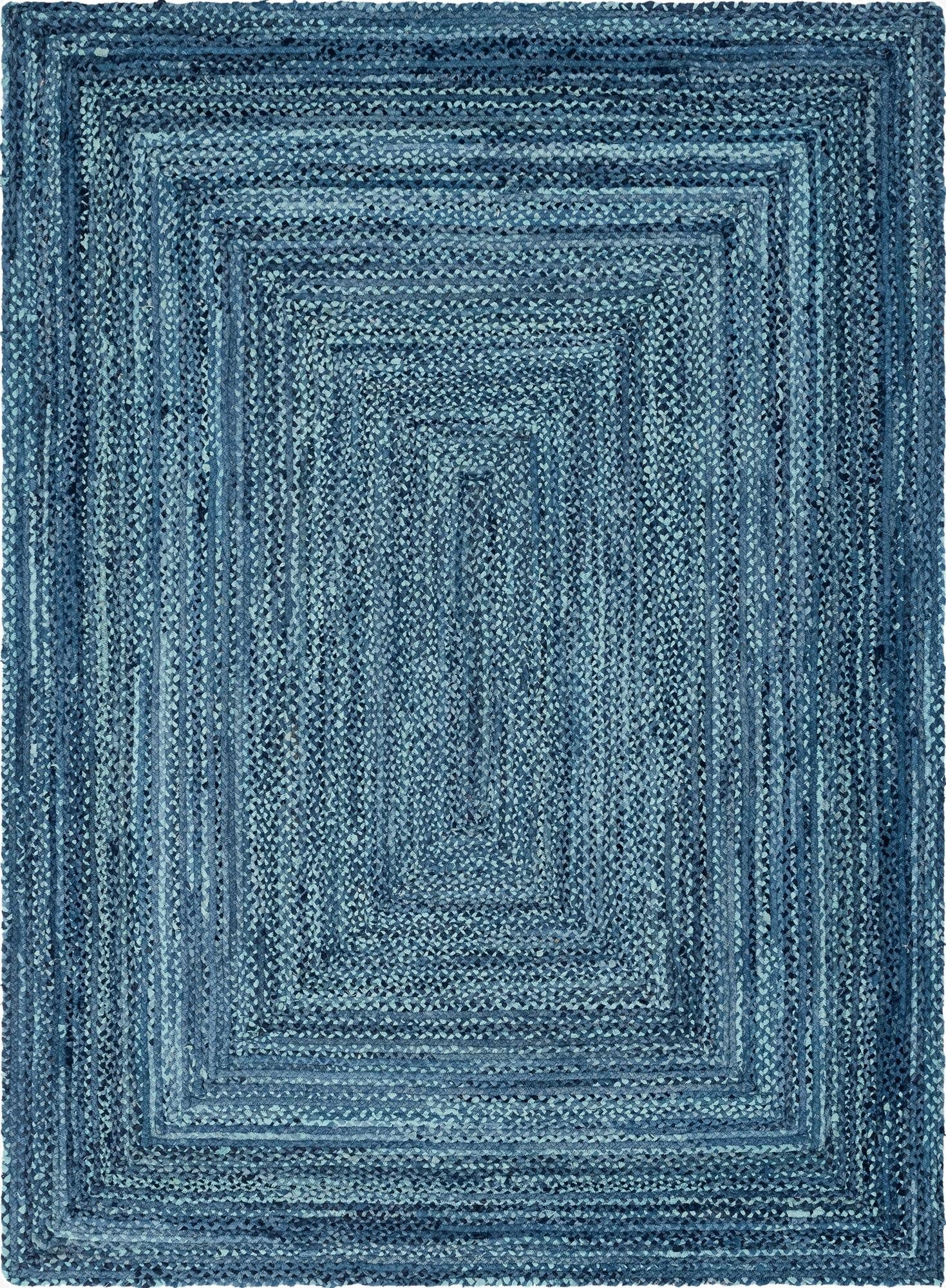 9' x 12'  Hand Braided Chindi Rug