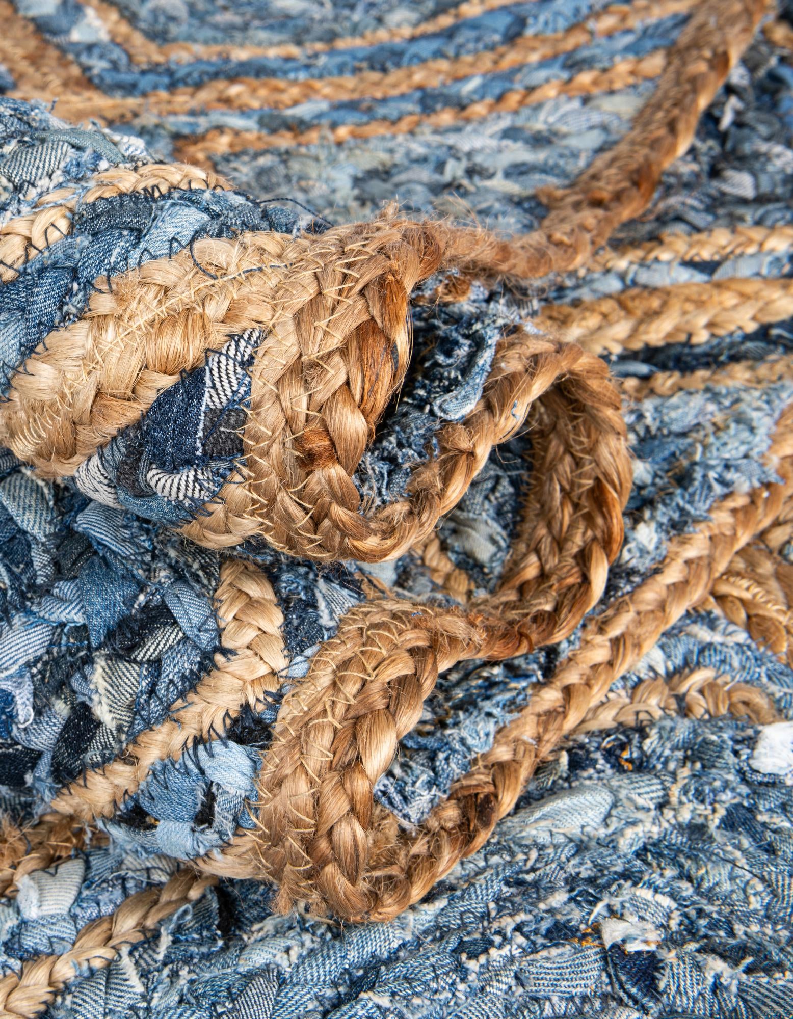 9' x 12' 2 Handmade Braided Jute Rug