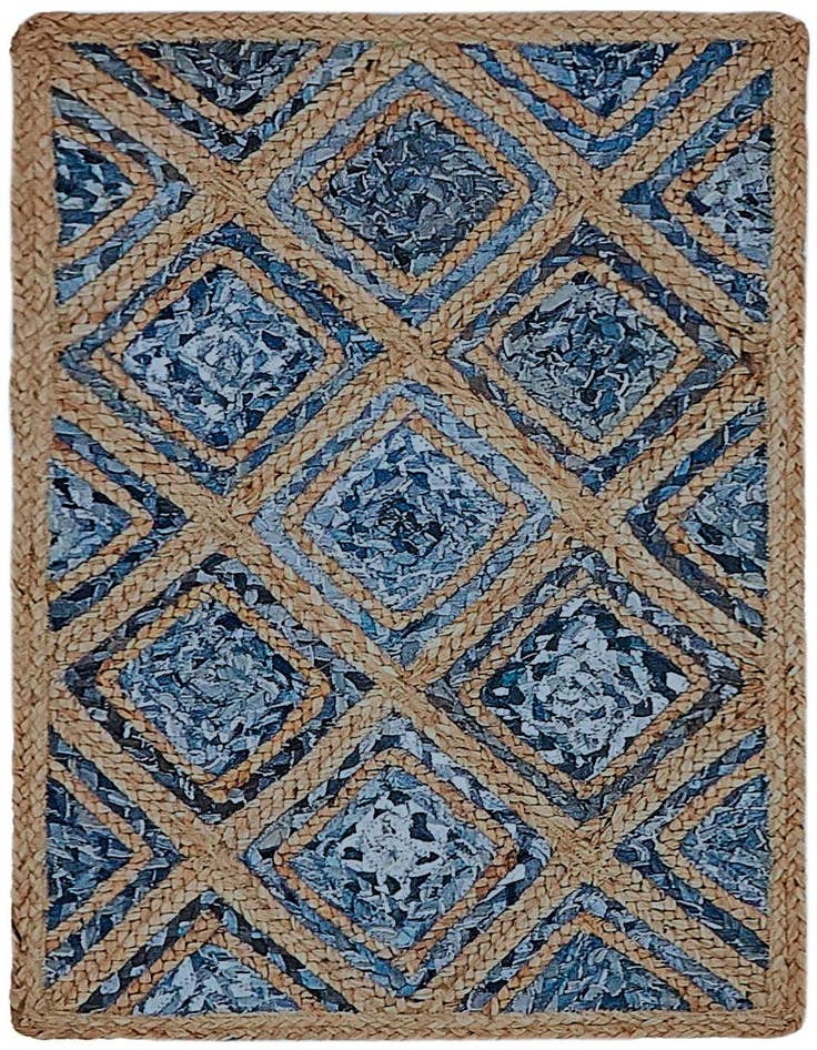 Detail image of 2' x 3' 1  Hand Braided Jute Rug