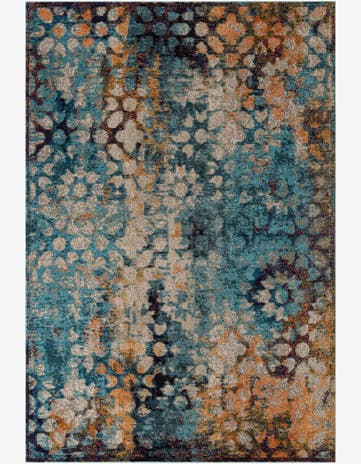 Blue Washable Carnevale Rug