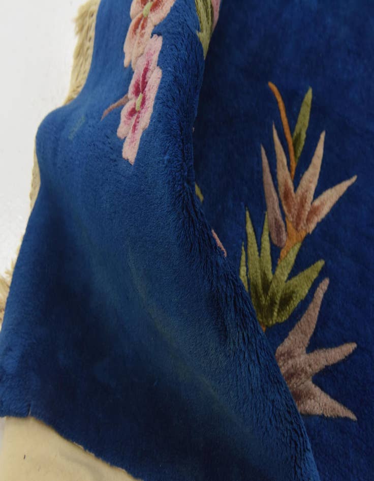 Detail image of 7' 6 x 10' 7 Hand Knotted Carved Pekin Wool Rug