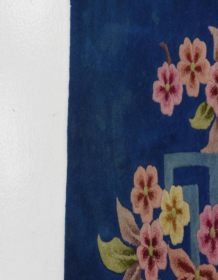 Detail image of 7' 6 x 10' 7 Hand Knotted Carved Pekin Wool Rug