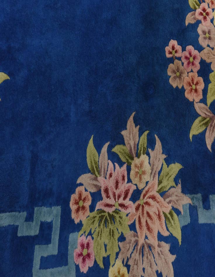 Detail image of 7' 6 x 10' 7 Hand Knotted Carved Pekin Wool Rug