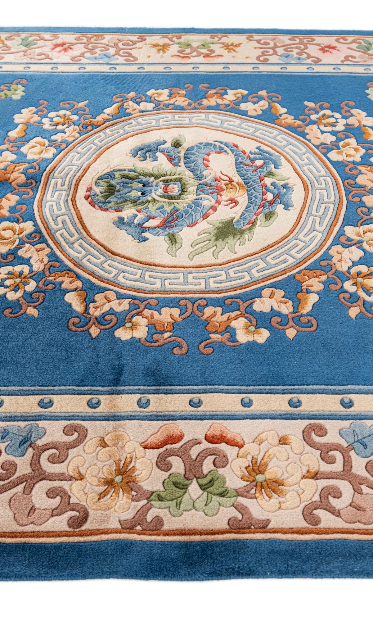 150cm x 255cm anudado a mano Pekín tallado Alfombra Lana