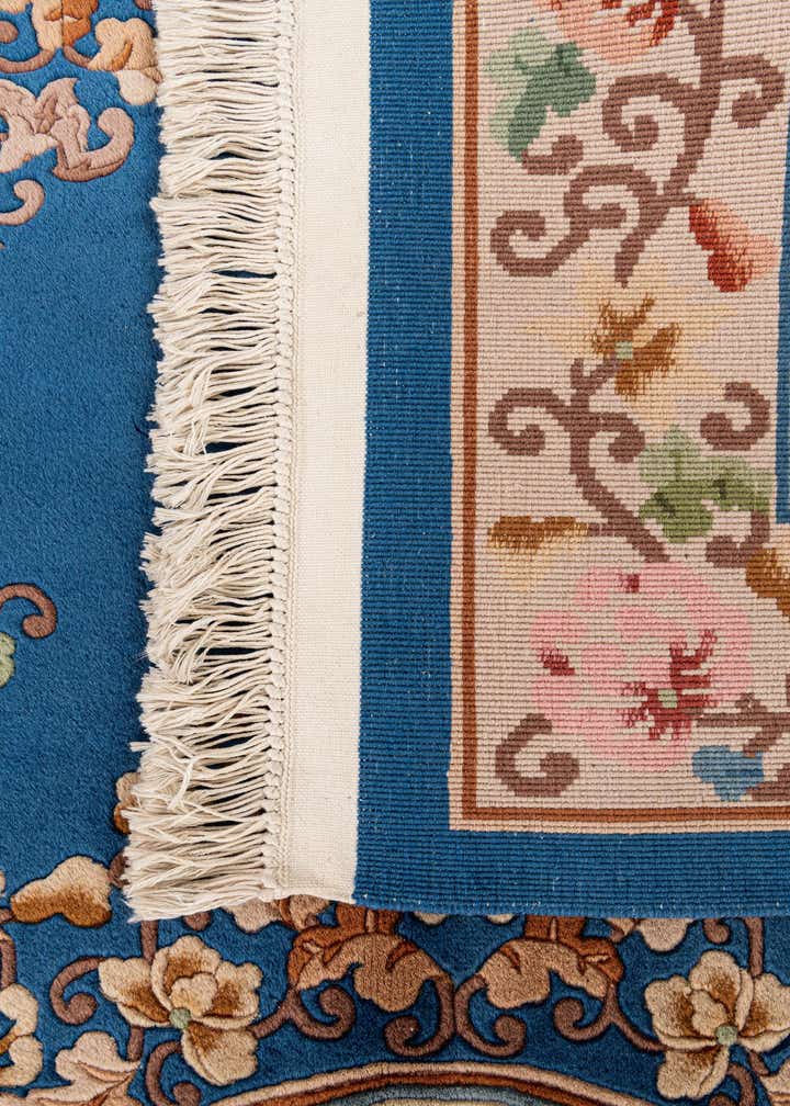 4' 11 x 8' 4 Hand Knotted Carved Pekin Wool Rug