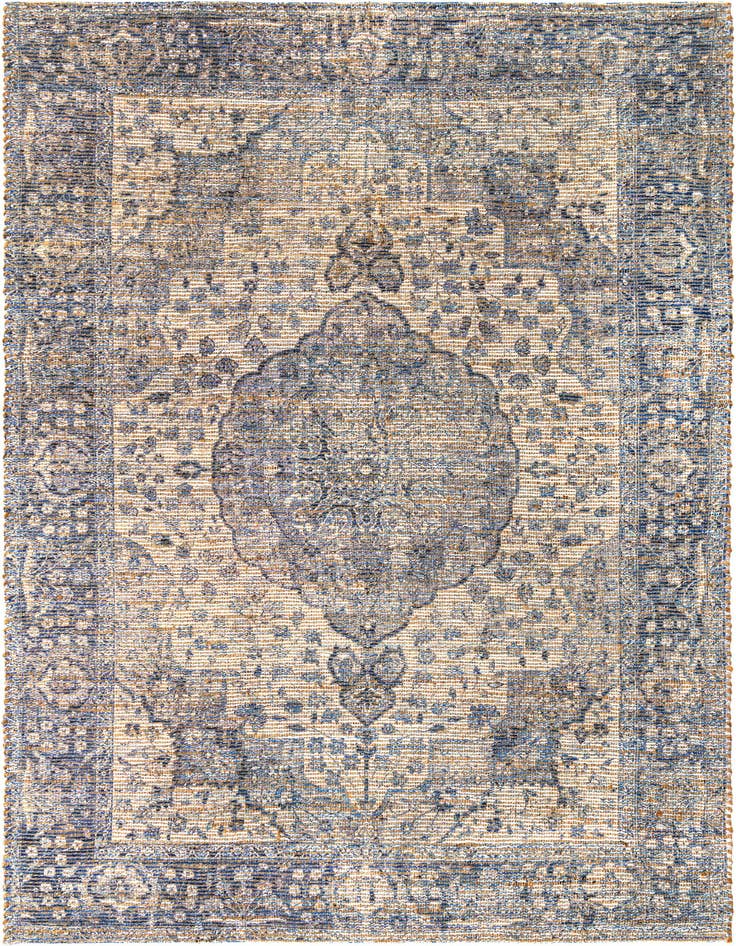 Detail image of 6' 1 x 9' Hand Woven Chenille Jute Rug