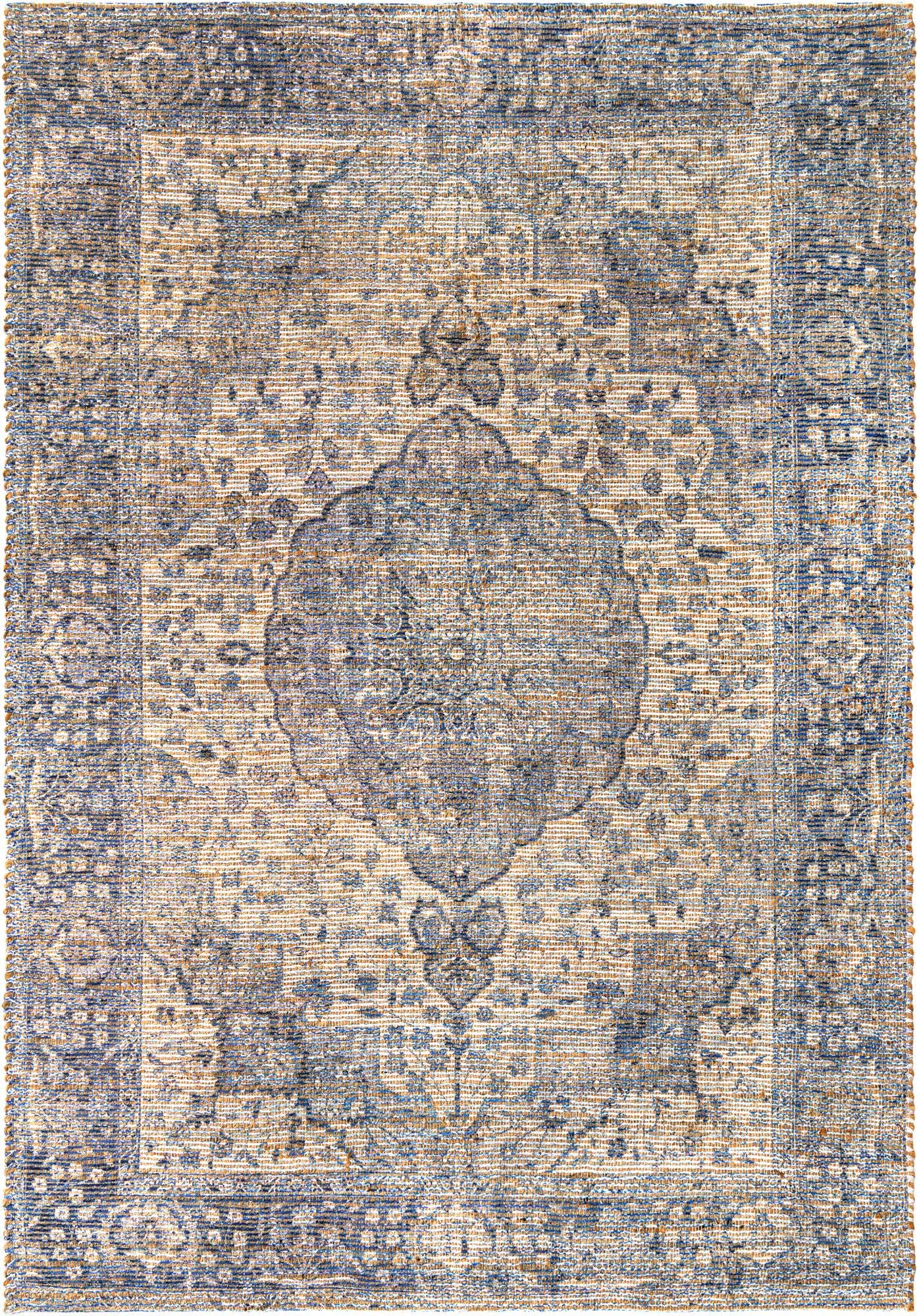 6' 1 x 9' Hand Woven Chenille Jute Rug
