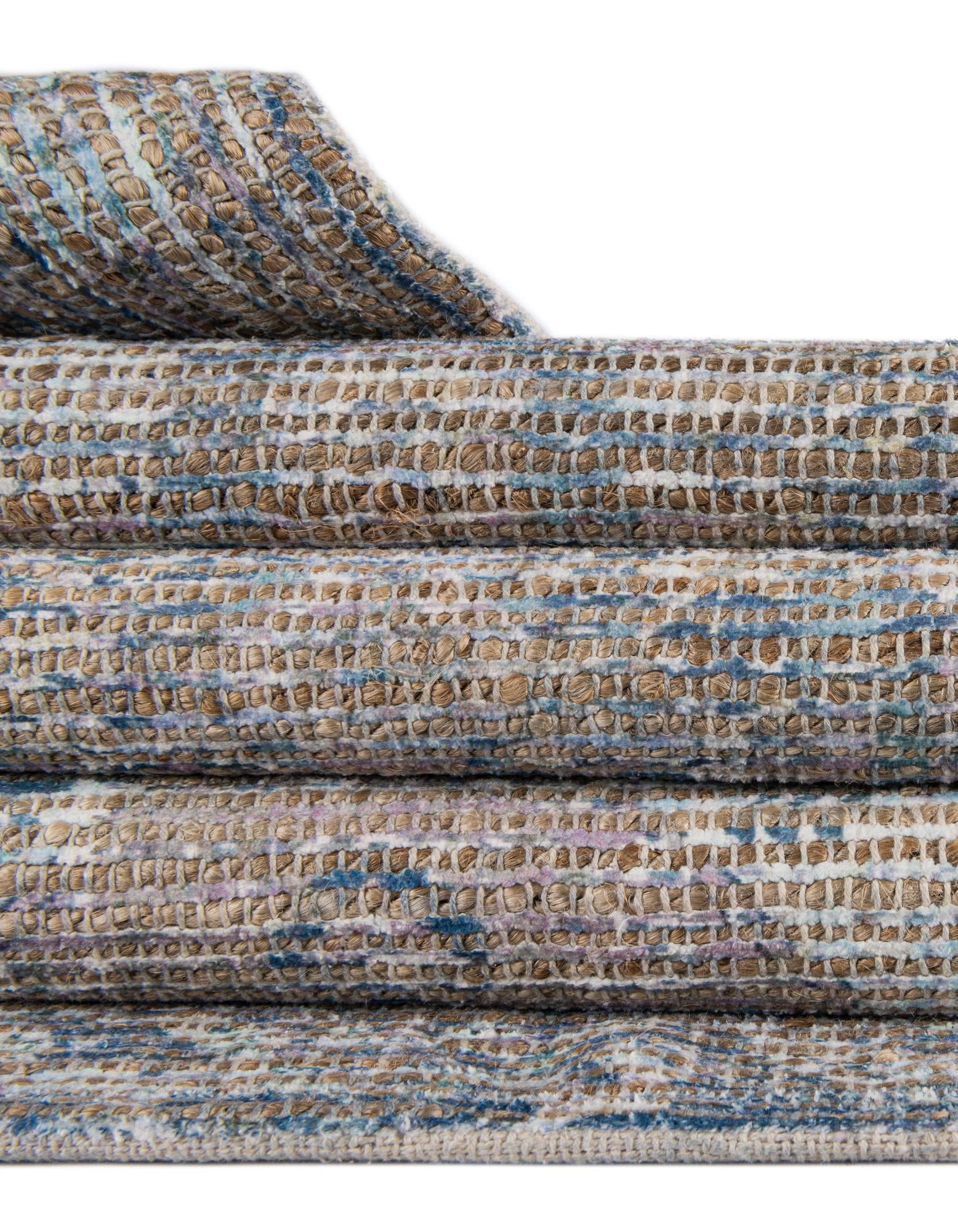 2' x 3' 1 Hand Woven Chenille Jute Rug