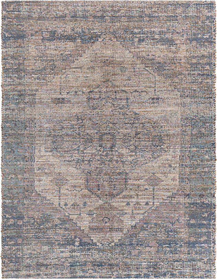 Detail image of 5' 3 x 8' Hand Woven Chenille Jute Rug