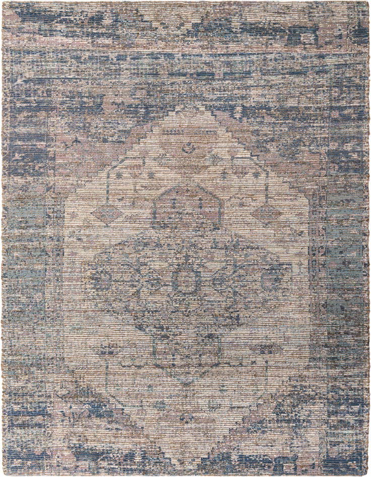 Detail image of 6' 1 x 9' Hand Woven Chenille Jute Rug