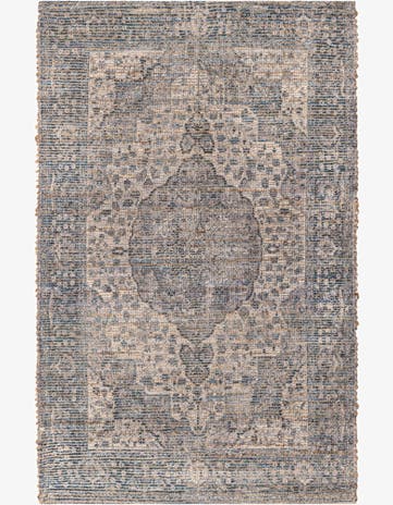 4' 1 x 6' 1 Hand Woven Chenille Jute Rug