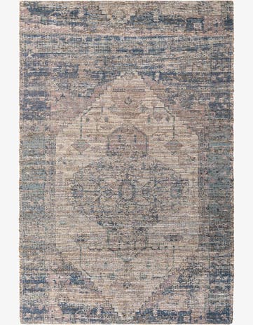 6' 1 x 9' Hand Woven Chenille Jute Rug