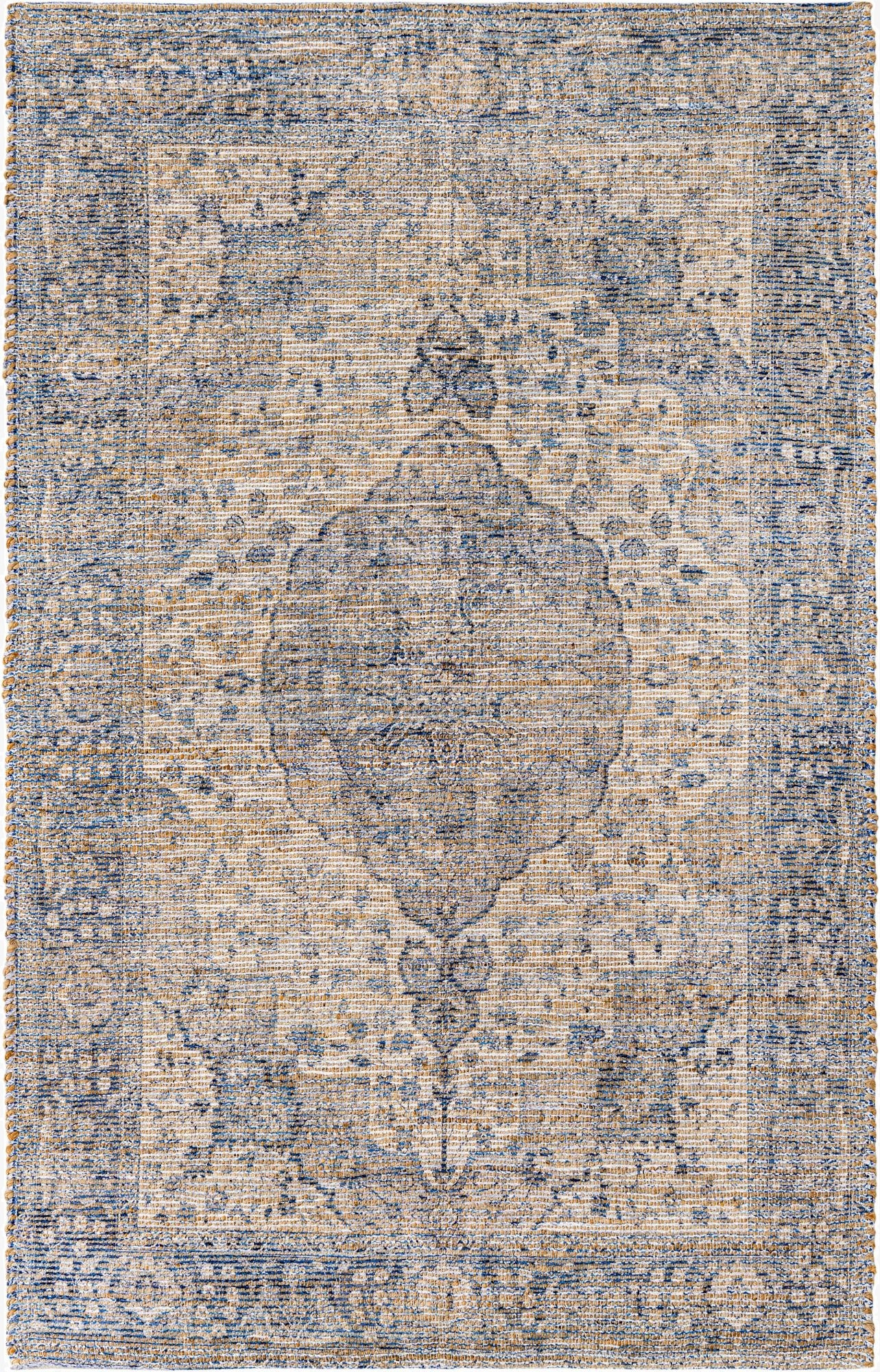 5' 3 x 8'  Hand Woven Chenille Jute Rug