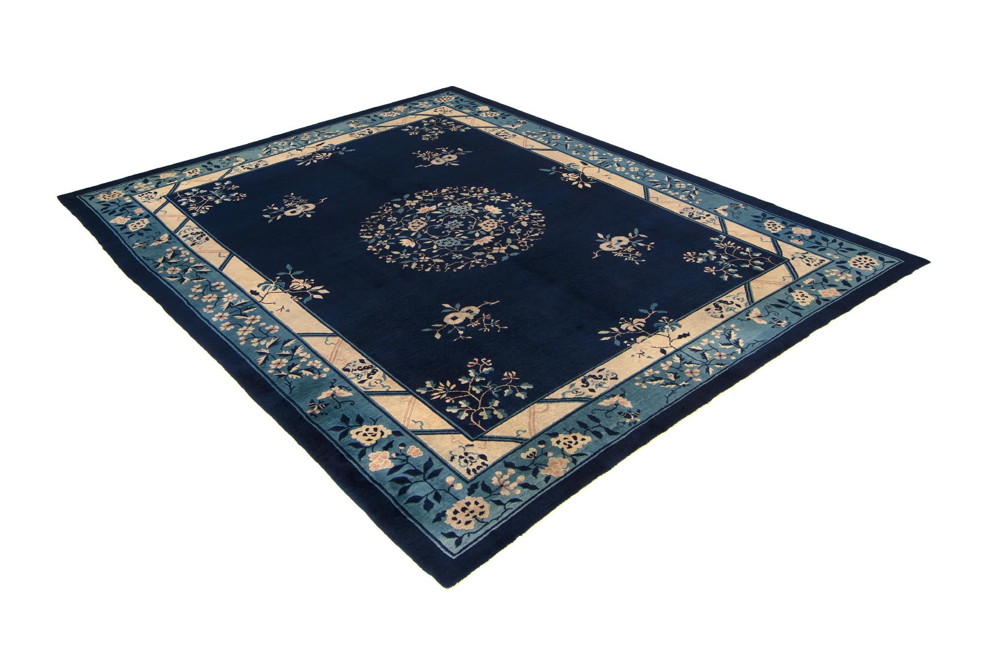 9' 1 x 11' 9 Hand Knotted China Peking Rug