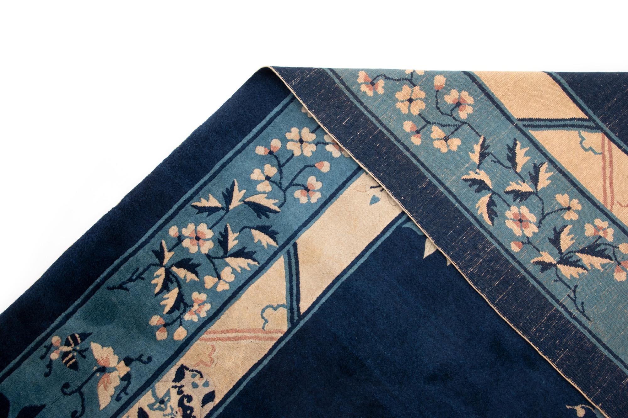 9' 1 x 11' 9 Hand Knotted China Peking Rug