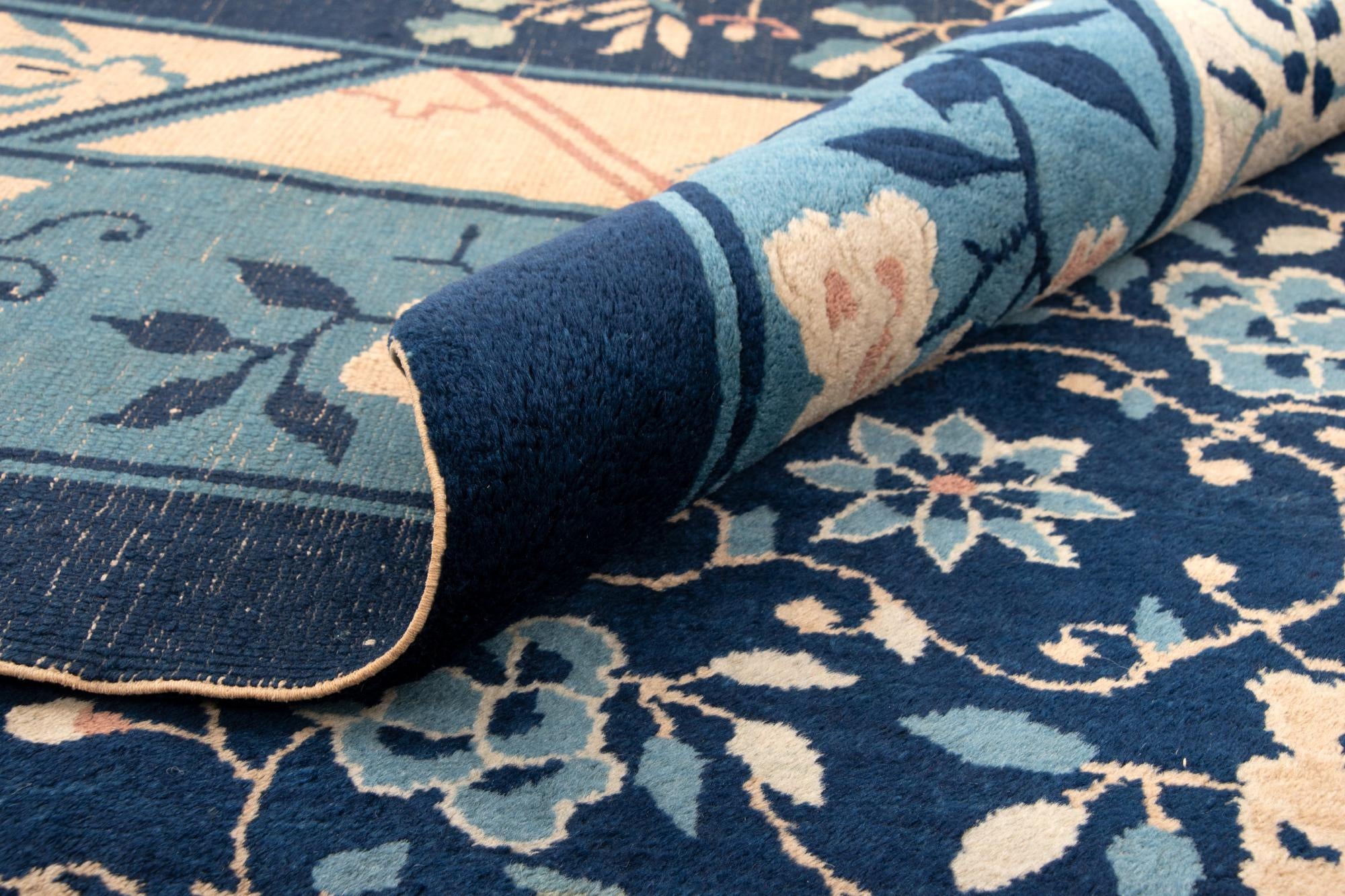 9' 1 x 11' 9 Hand Knotted China Peking Rug