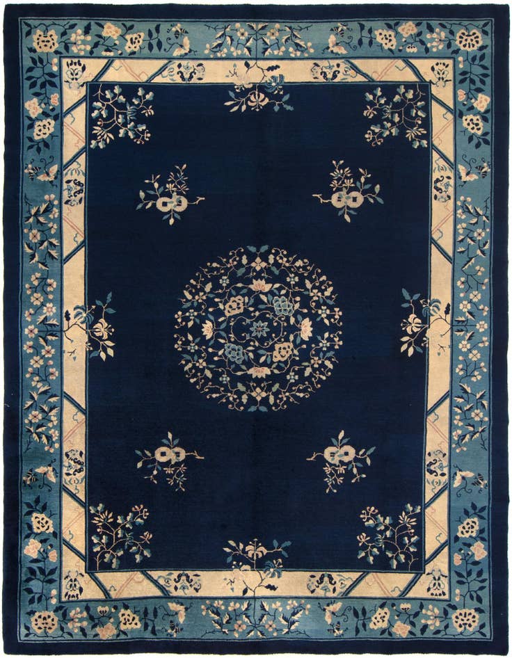 Detail image of 9' 1 x 11' 9 Hand Knotted China Peking Rug