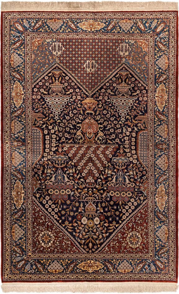 Detail image of 5' 1 x 8' 2 China Silk Rug