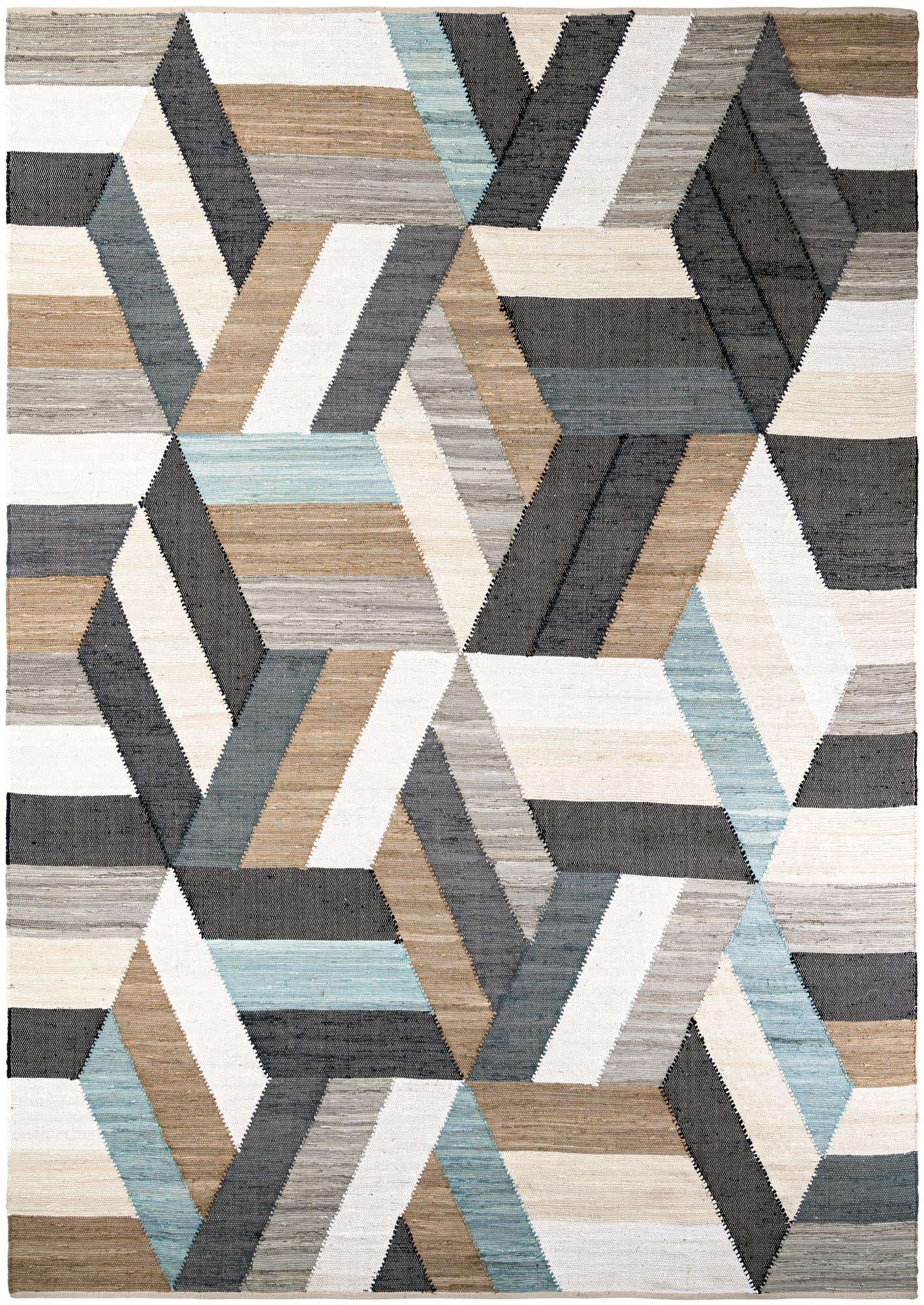 10' x 14' 1 Hand Braided Chindi Cotton Rug