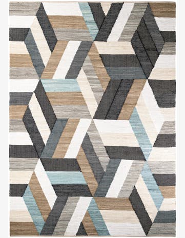 10' x 14' 1 Hand Braided Chindi Cotton Rug