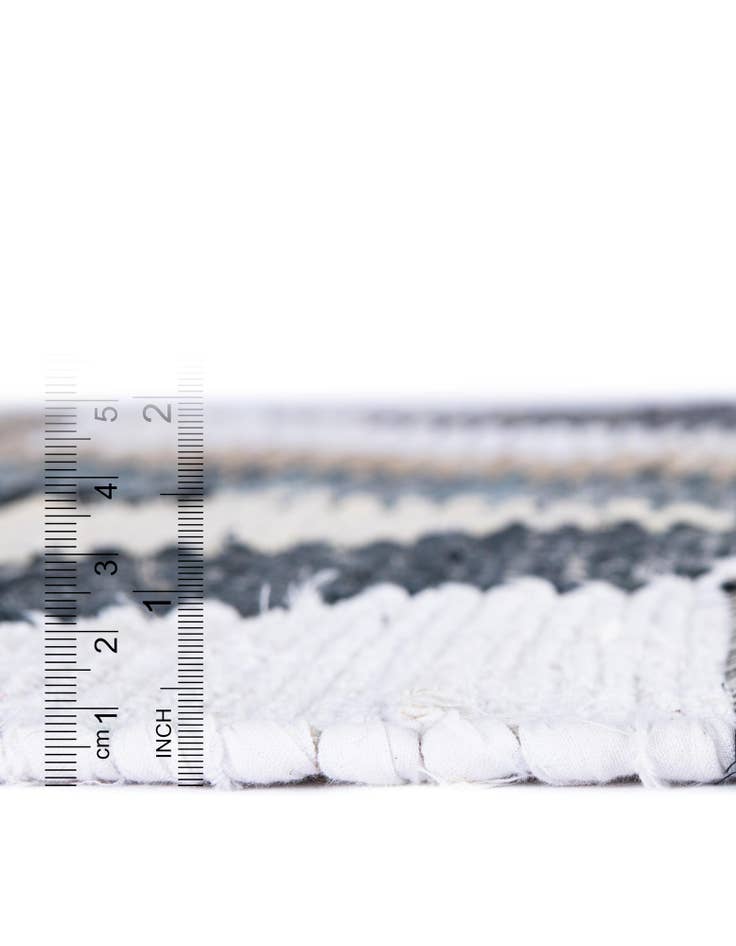 Detail image of 9' x 12' Hand Braided Chindi Cotton Rug