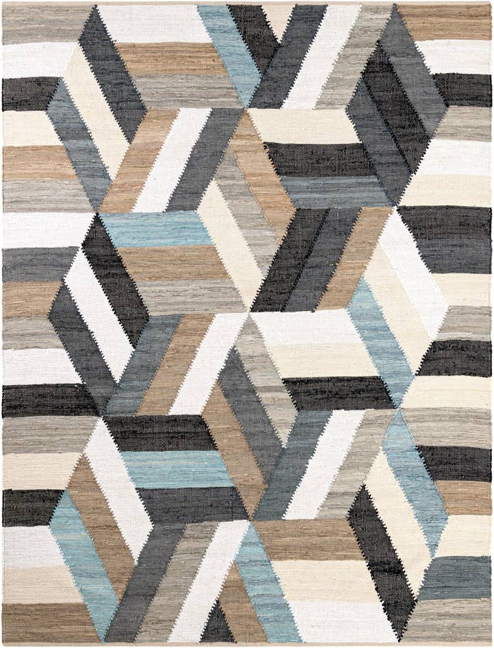Detail image of 7' 10 x 10' Hand Braided Chindi Cotton Rug