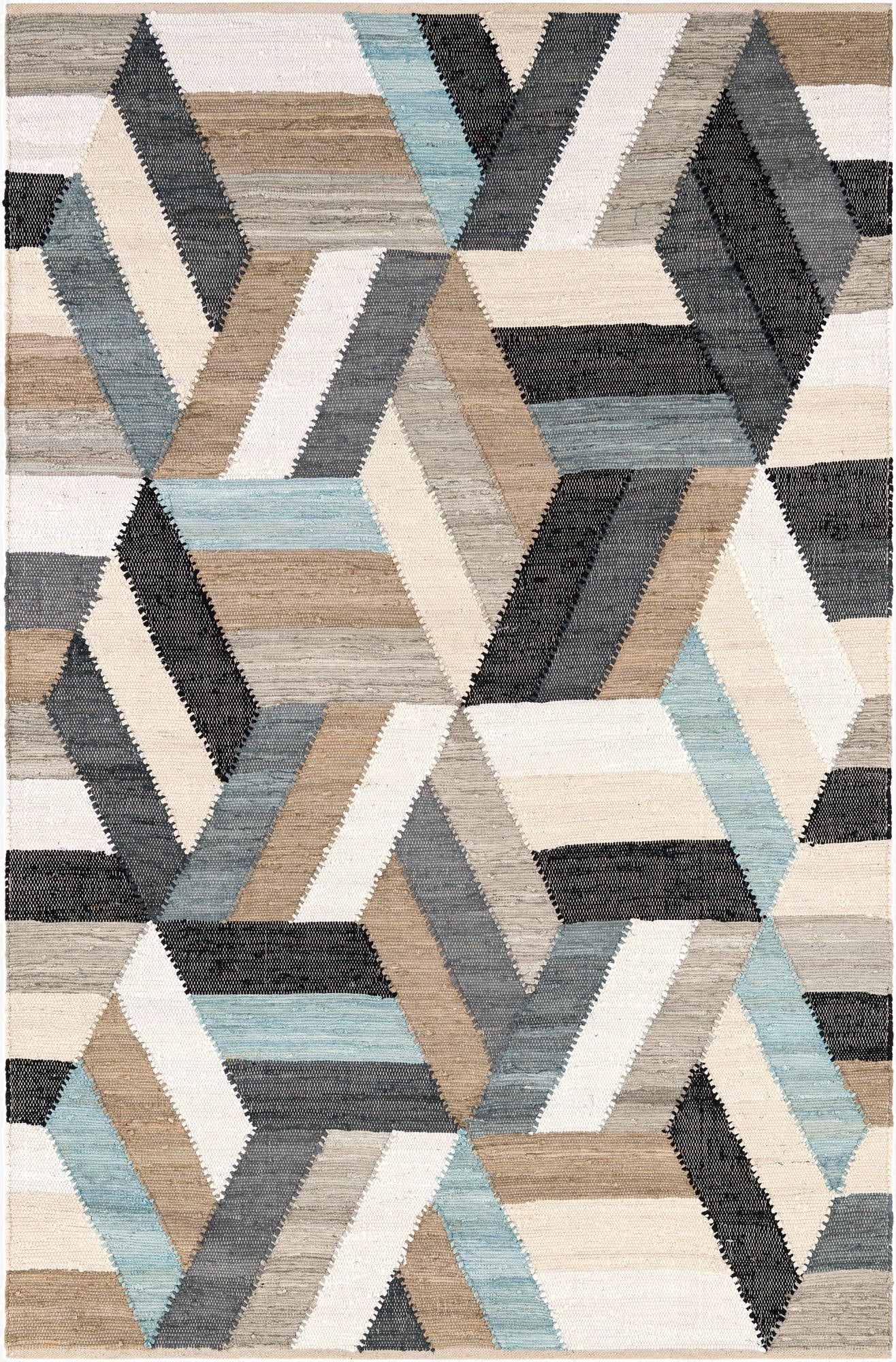 Primary image 6' 1 x 9'  Hand Braided Chindi Cotton Rug