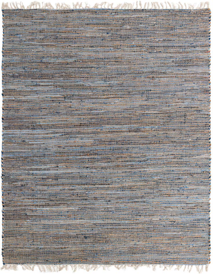 Detail image of 7' 1 x 10' Hand Woven Chindi Jute Rug